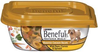 Beneful Dog Food Prepared Meals Roasted Chicken Dog Food, 10 Ounce Plastic Containers (Pack of 8)  Canned Wet Pet Food 