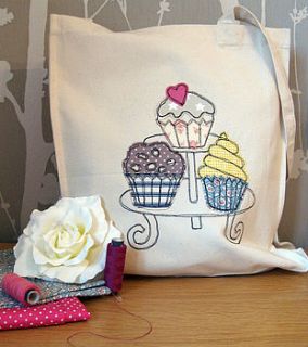 yummy cupcakes canvas shopper bag by delly doodles
