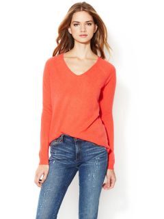Raglan V Neck Cashmere Sweater by Elorie
