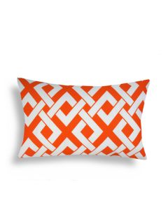 Diamond Orange Lumbar Pillow by domusworks