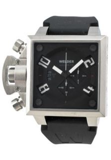 Welder K25 4204 CS BK WI  Watches,Mens Stainless Steel Black Dial Luminous White Index 46mm Chronograph, Chronograph Welder Quartz Watches