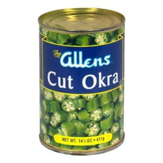 Allens, Okra Cut, 14.5 OZ (Pack of 12)  Baby Food Vegetables  Grocery & Gourmet Food