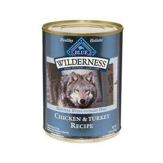 Blue Buffalo Wilderness Chicken & Turkey Recipe Canned Dog Food  Dry Pet Food 