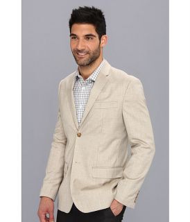 Perry Ellis Textured Suit Jacket Natural Linen
