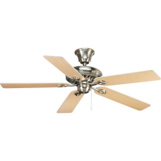 Progress Lighting Airpro Signature 52 in Brushed Nickel Downrod or Flush Mount Ceiling Fan