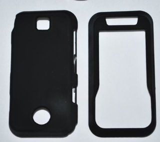 Motorola Rival A455 smartphone Rubberized Hard Case   Black Cell Phones & Accessories