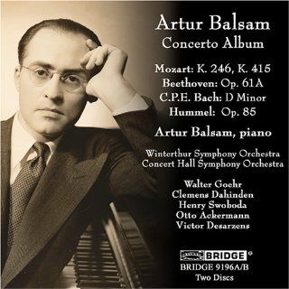 Artur Balsam Concerto Album Music