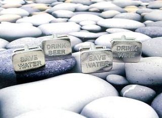 save water cufflink gift for men by multiply design