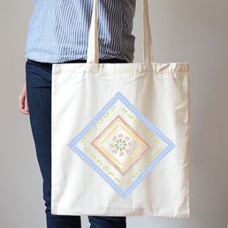 sale vintage handkerchief canvas bag by hannah stevens