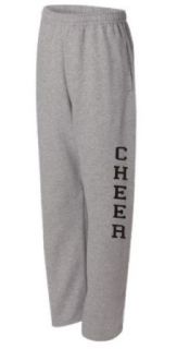 Youth Oxford Open Bottom Sweatpants w/ CHEER down the leg   L 14 16 Clothing