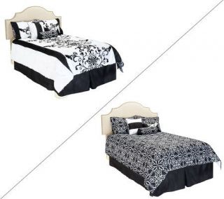 HomeReflections Camille King Damask 7 piece Comforter and Pillow Set —