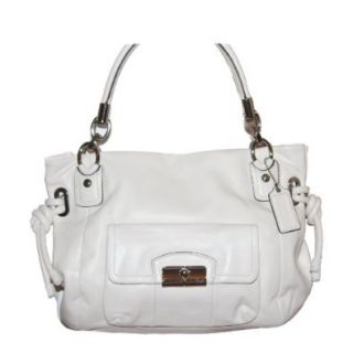 Coach Kristin Leather EW Tote White 22307 Top Handle Handbags Shoes