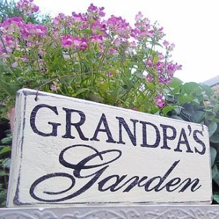 personalised wood garden sign by potting shed designs