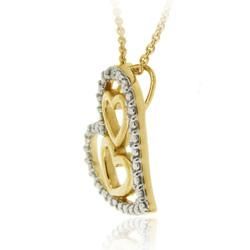 DB Designs 18k Gold over Sterling Silver Diamond Accent Heart Necklace DB Designs Diamond Necklaces