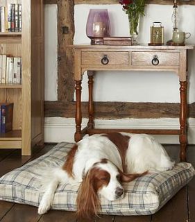 bamburgh tweed cushion dog bed by the stylish dog company