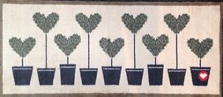 eco friendly doormat runner topiary hearts by cotswold mat co