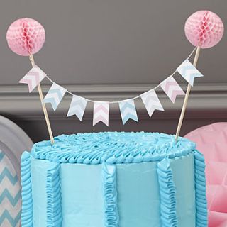 honeycomb chevron cake bunting topper by ginger ray