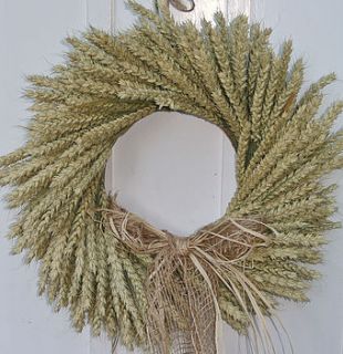natural wheat wreath by shropshire petals