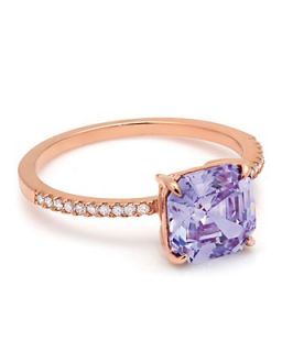 Crislu Micro Pave Rose Gold Amethyst Collection Ring's