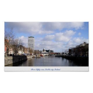 River Liffey & Liberty Hall Dublin city Ireland Print
