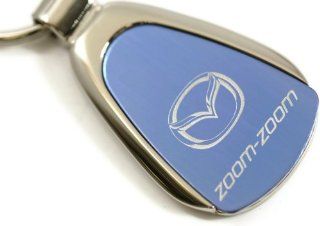 Mazda Zoom Zoom Blue Teardrop Key Fob Authentic Logo Key Chain Key Ring Keychain Lanyard Automotive