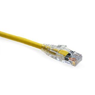 Leviton 5D460 10Y GigaMax 5E Slimline Patch Cord, Cat 5E, 10 Feet Length, Yellow   Electrical Cables  