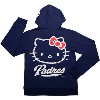 San Diego Padres Hello Kitty Full Zip Sweatshirt  Sports Fan Sweatshirts  Sports & Outdoors
