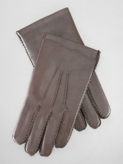 Leather Rabbit Fur Lined Gloves by Portolano