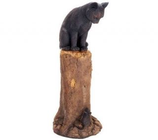 Plow & Hearth Cat and Mouse Garden Statue —