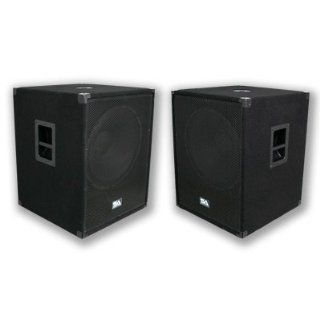 Seismic Audio   PACKAGE   Two 18 Inch PA Subwoofers PRO Audio Band Speaker Cabinets Sub   Band, Bar, Wedding, Karaoke, DJ, 18" Cabs 1000 Watts RMS Musical Instruments