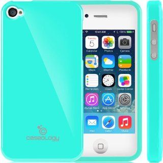 [Drop Protection] Caseology Apple iPhone 4 / 4S Slim Fit Skin Cover [Shock Absorbent] TPU Bumper Case [Turquoise Mint] [Made in Korea] (for Verizon, AT&T Sprint, T mobile, Unlocked) Cell Phones & Accessories