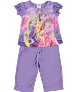 Disney Princess "Glitter Trio" 2 Piece Pajamas (Sizes 12M   24M)   purple, 18 months Pajama Sets Clothing