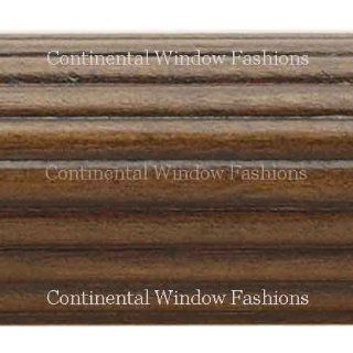 Kirsch Wood Trends 1 3/8 Inch Fluted Wood Poles Mahogany 12 Ft   Window Treatment Single Rods