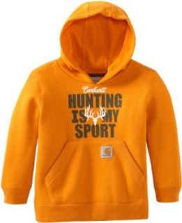 Carhartt Boys 2 7 Graphic Hunting Fleece Hooded Sweatshirt, Orange, 7 Fashion Hoodies Clothing