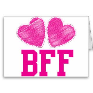 BFF Best friends forever  awesome Greeting Cards