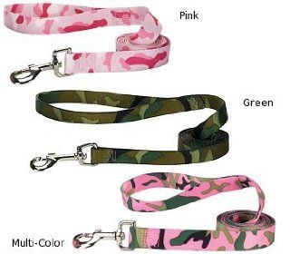Camo Leash   Green 6ft 5/8 inch  Pet Leashes 