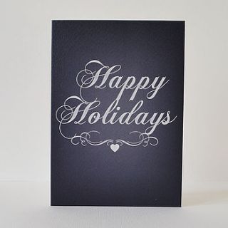 happy holidays chalkboard christmas card by sarah hurley designs
