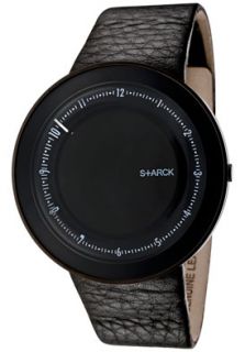 Philippe Starck PH5038  Watches,Mens Black Dial Black Leather, Casual Philippe Starck Quartz Watches
