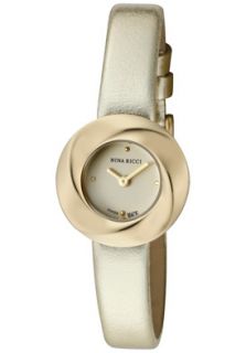 Nina Ricci N033.42.11.81  Watches,Womens Champagne Dial Gold Varnished Leather, Casual Nina Ricci Quartz Watches