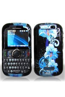Motorola i475 Clutch Graphic Case   Blue Flower (Free HandHelditems Sketch Universal Stylus Pen) Cell Phones & Accessories