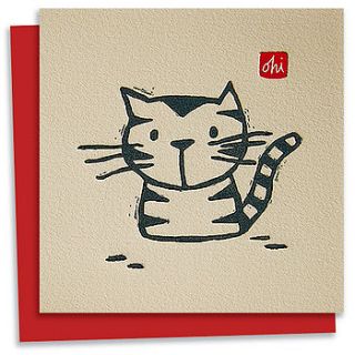 cat letterpress card by blush
