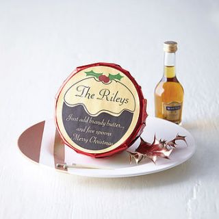 personalised christmas pudding by intervino