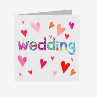 sparkly wedding card by square card co