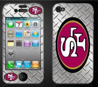 Iphone 4/4s SF 49ERS Diamond Plate Decal Sticker Skins 