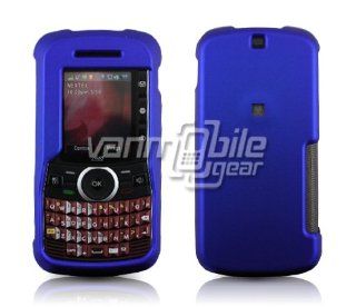 VMG Motorola Clutch i465   Metallic Blue Hard 2 Pc "Rubberized" Plastic Case Cell Phones & Accessories