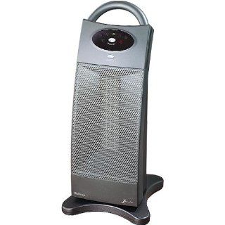 Digital Ceramic Tower Heater, One Touch, 10x10x22, Black 