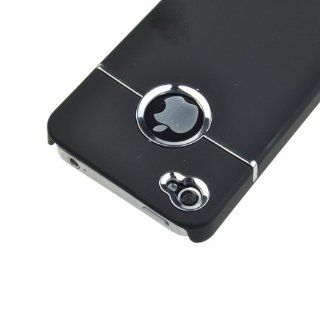 Round Hole Plastic Back Cover Hard Case for Iphone 4 4g 4s 4gs Black Cell Phones & Accessories