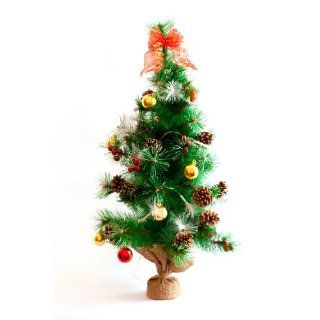 Urban 32" Pre lit Holiday Tree with Decorations and 20 Battery Operated Color Changing LED Fiber Lights   Christmas Trees