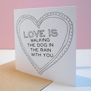 love is… personalised card by letterfest