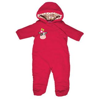 collette the cow snowsuit by olive&moss